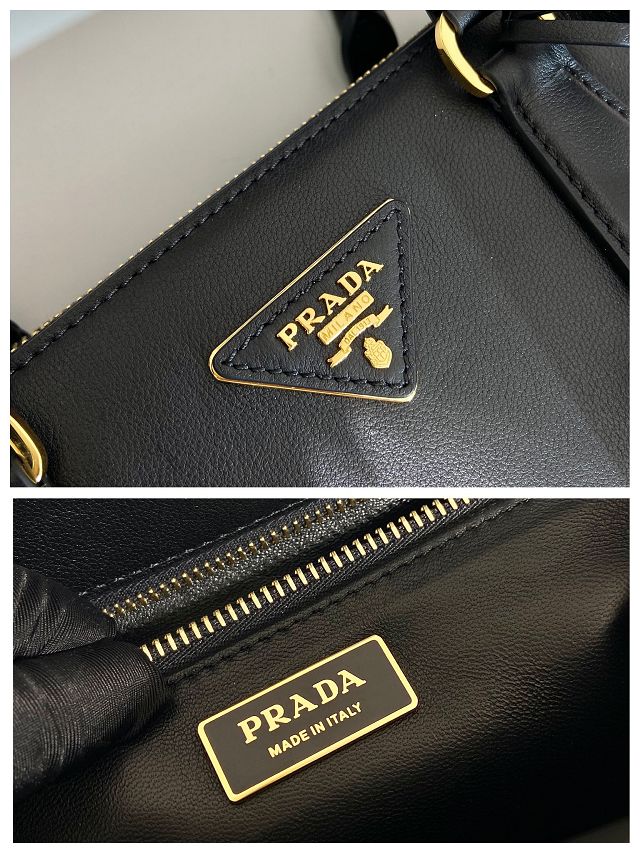 Prada original soft calfskin galleria large bag 1BA274 black