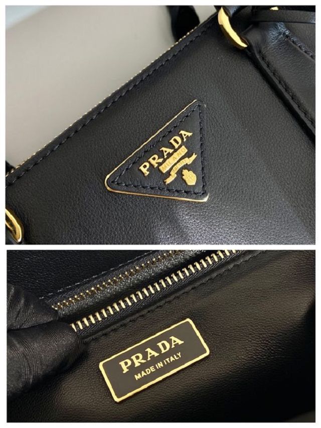 Prada original soft calfskin galleria medium bag 1BA863 black