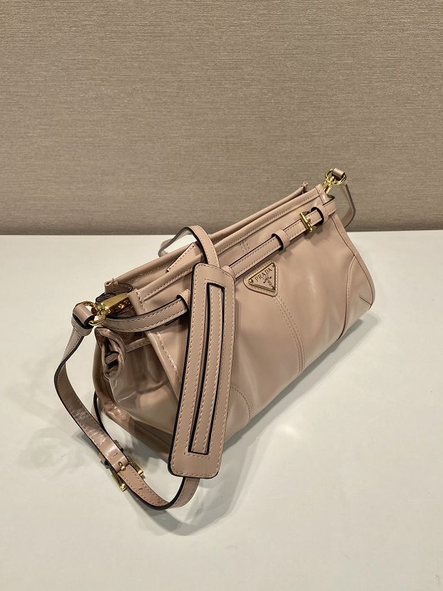 Prada original calfskin bonnie small shoulder bag 1BH215 light pink