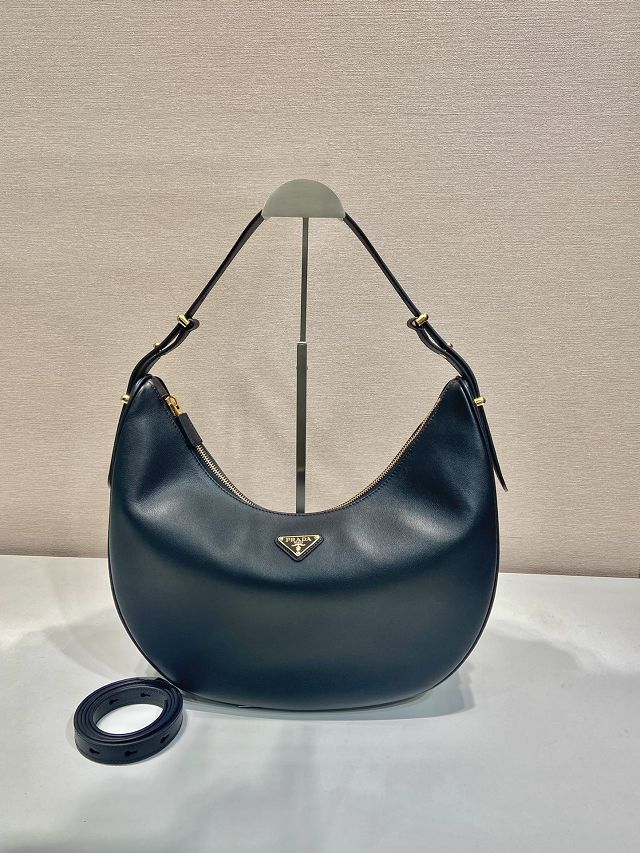 Prada original calfskin large hobo bag 1BC212 black