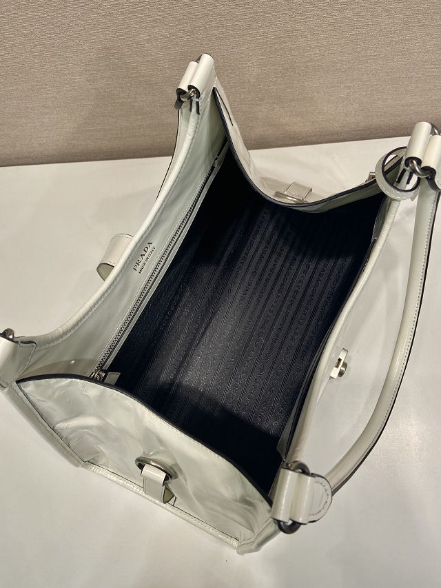 Prada original calfskin large tote bag 1BG570 white