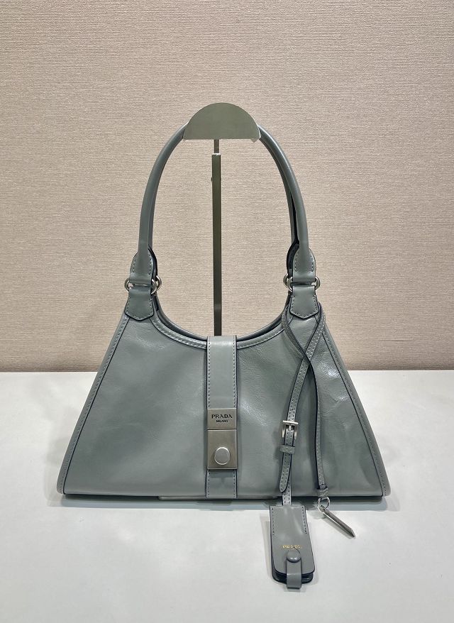 Prada original calfskin medium tote bag 1BG563 grey