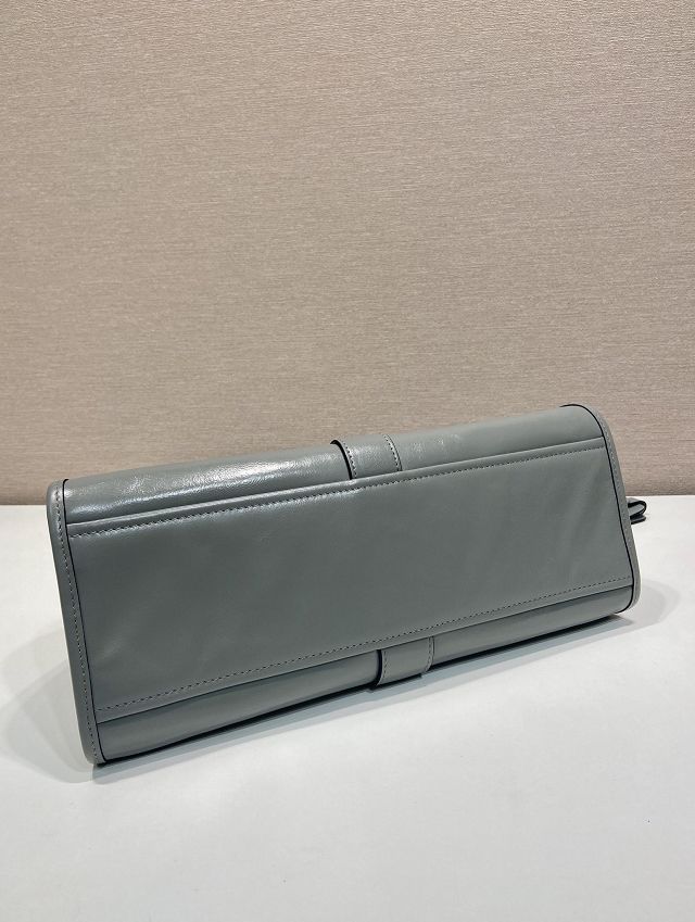 Prada original calfskin medium tote bag 1BG563 grey