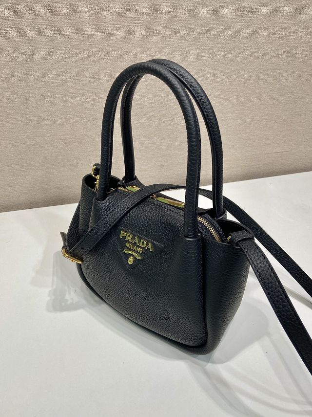 Prada original calfskin mini tote bag 1BA362 black