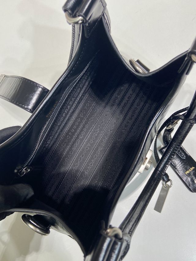 Prada original calfskin mini tote bag 1BG580 black