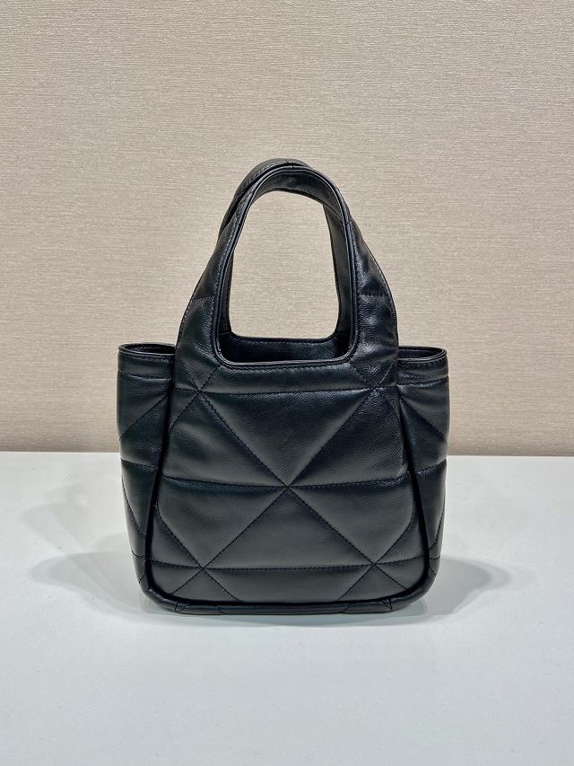 Prada original lambskin mini tote bag 1BG451 black