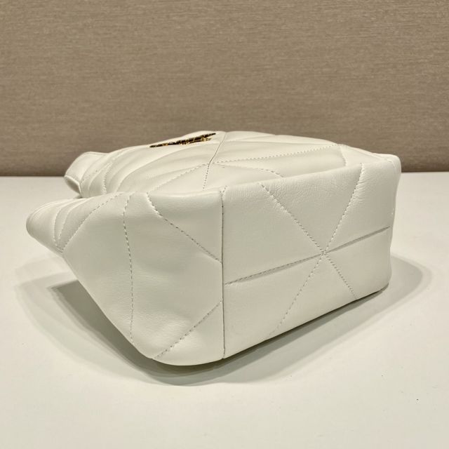 Prada original lambskin mini tote bag 1BG451 white