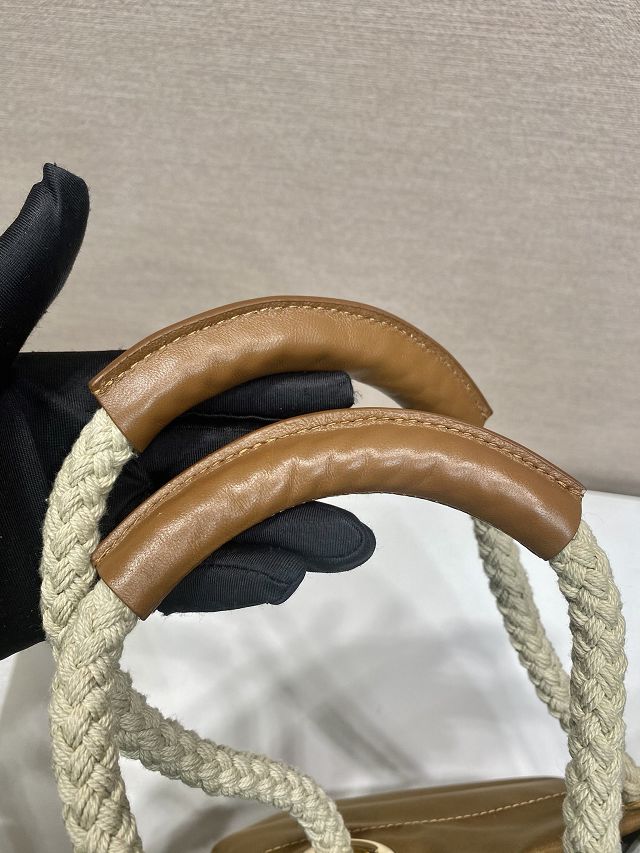 Prada original nylon mariner small bucket bag 1BE082 brown