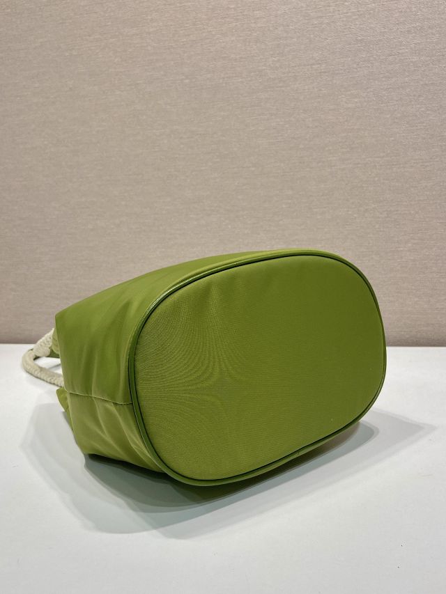 Prada original nylon mariner small bucket bag 1BE082 green