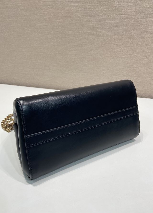 Prada original calfskin chain mini bag 1BC263 black