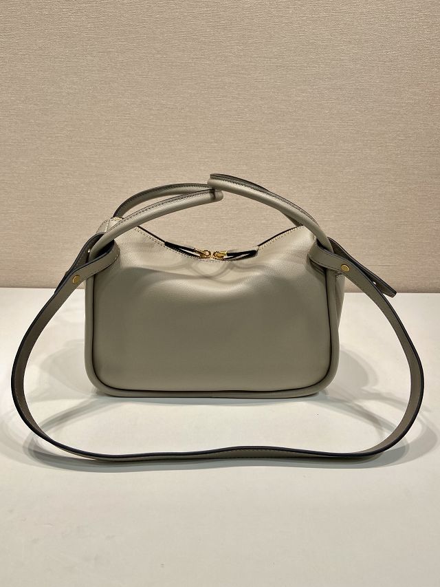 Prada original calfskin darling handbag 1BA451 grey