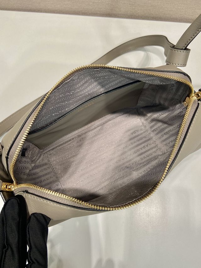 Prada original calfskin darling handbag 1BA451 grey