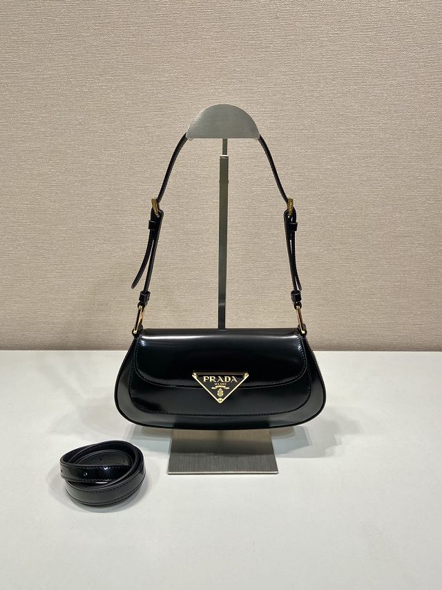 Prada original calfskin shoulder bag 1BD345 black