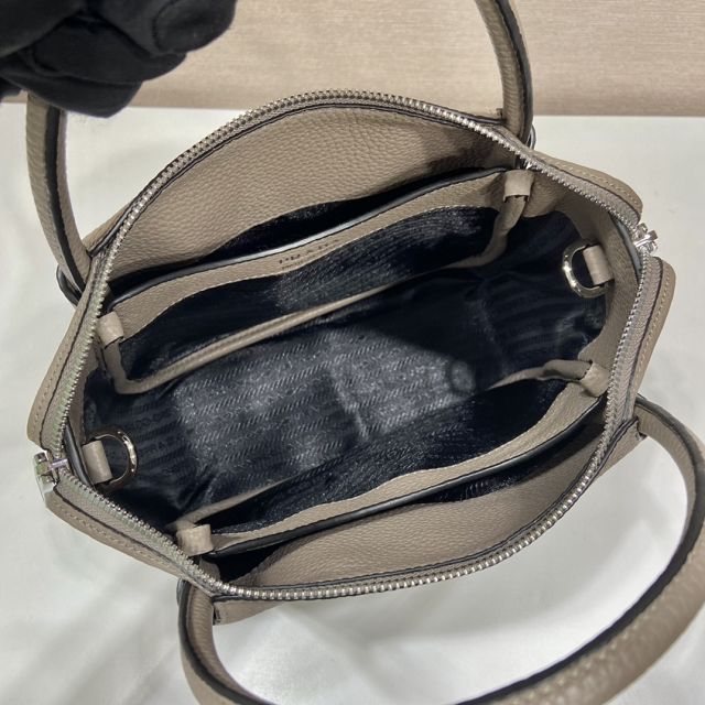 Prada original calfskin small tote bag 1BA362 grey