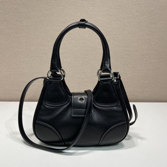 Prada original lambskin small top handle bag 1BA381 black