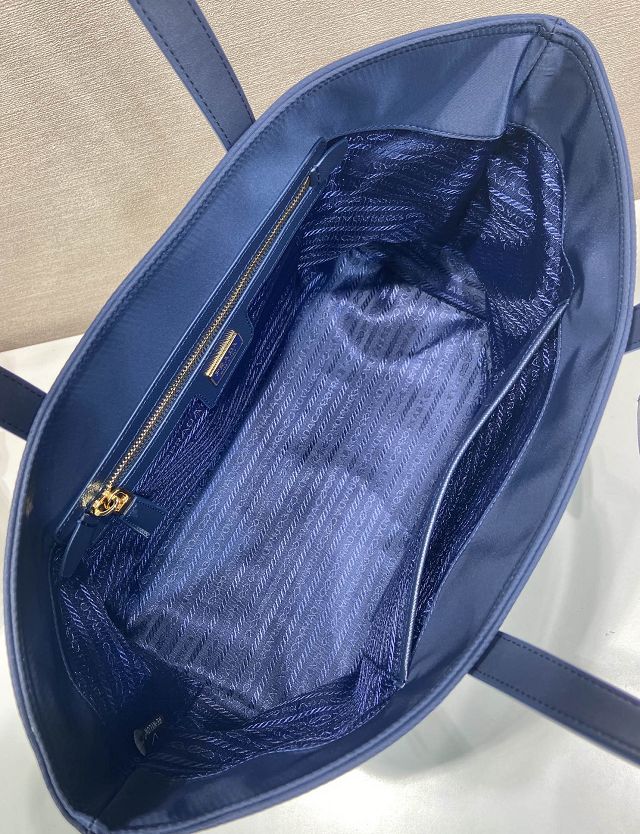 Prada original nylon medium tote bag 1BG555 blue