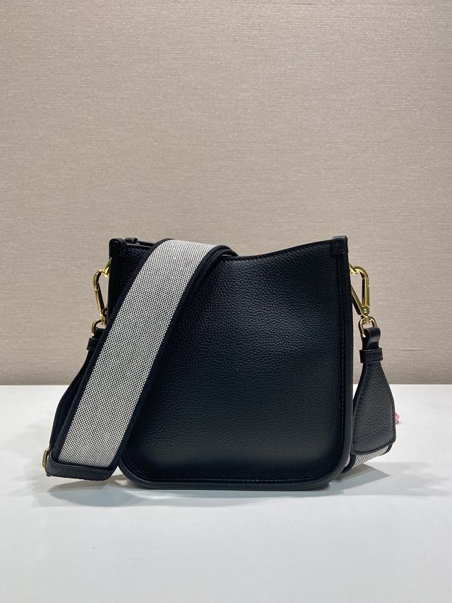 Prada original calfskin mini shoulder bag 1BH191 black