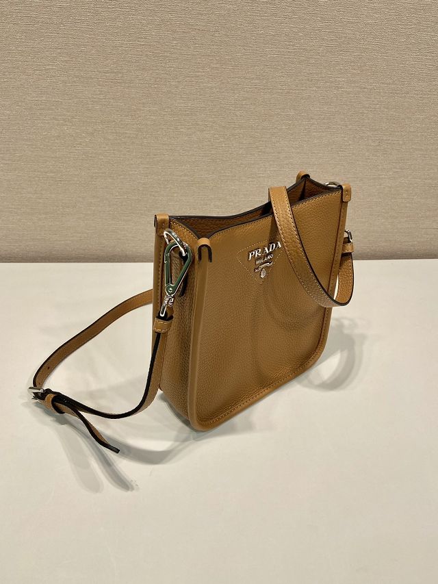 Prada original calfskin mini shoulder bag 1BH191 caramel