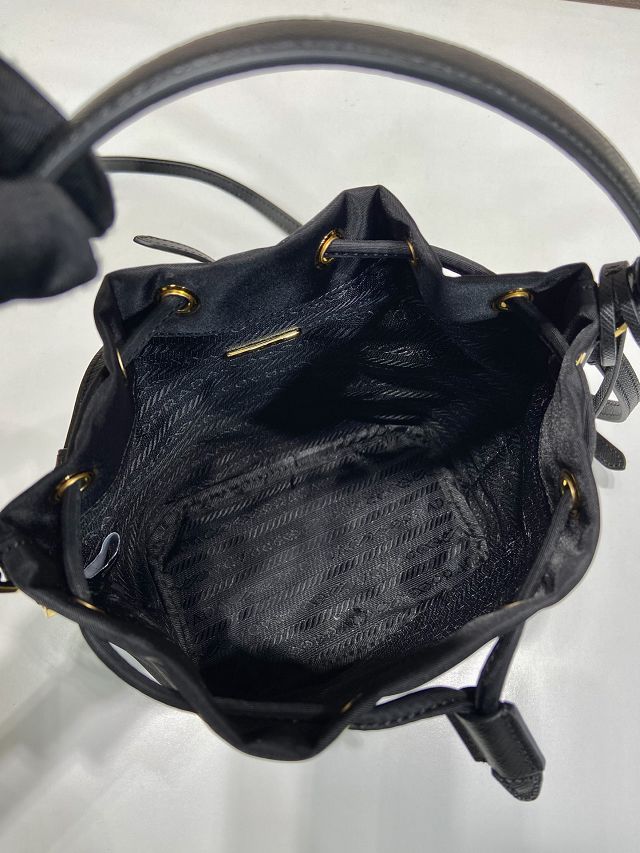 Prada original nylon 1978 mini bucket bag 1BE067 black