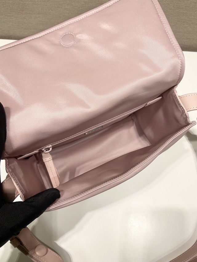 Prada original nylon traveller small shoulder bag 1BD258 pink