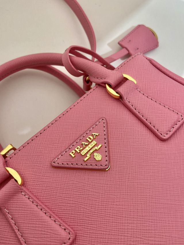 Prada original saffiano calfskin galleria mini bag 1BA906 pink
