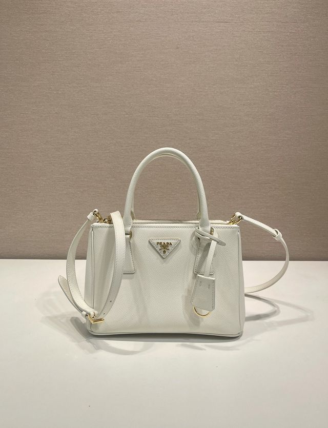 Prada original saffiano calfskin galleria small bag 1BA896 white