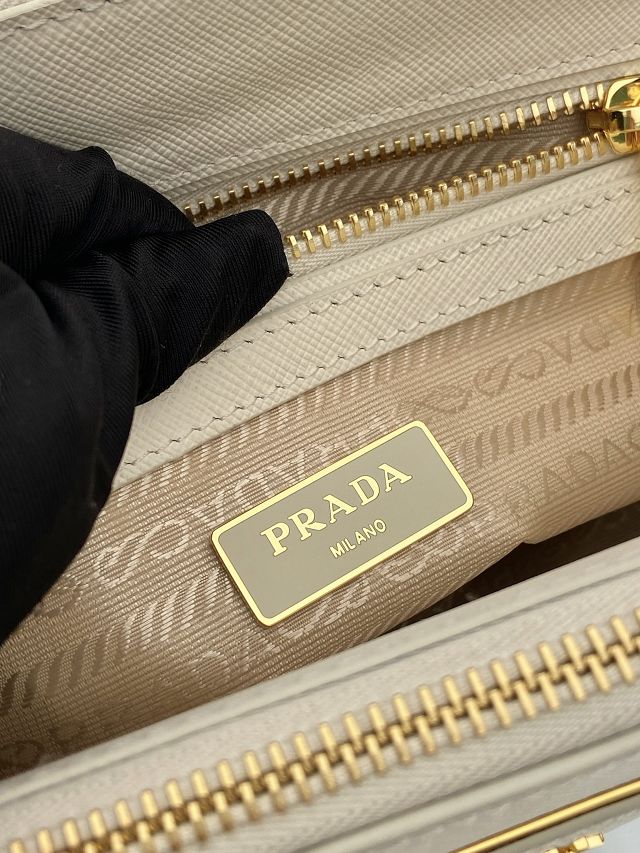 Prada original saffiano calfskin galleria small bag 1BA896 white