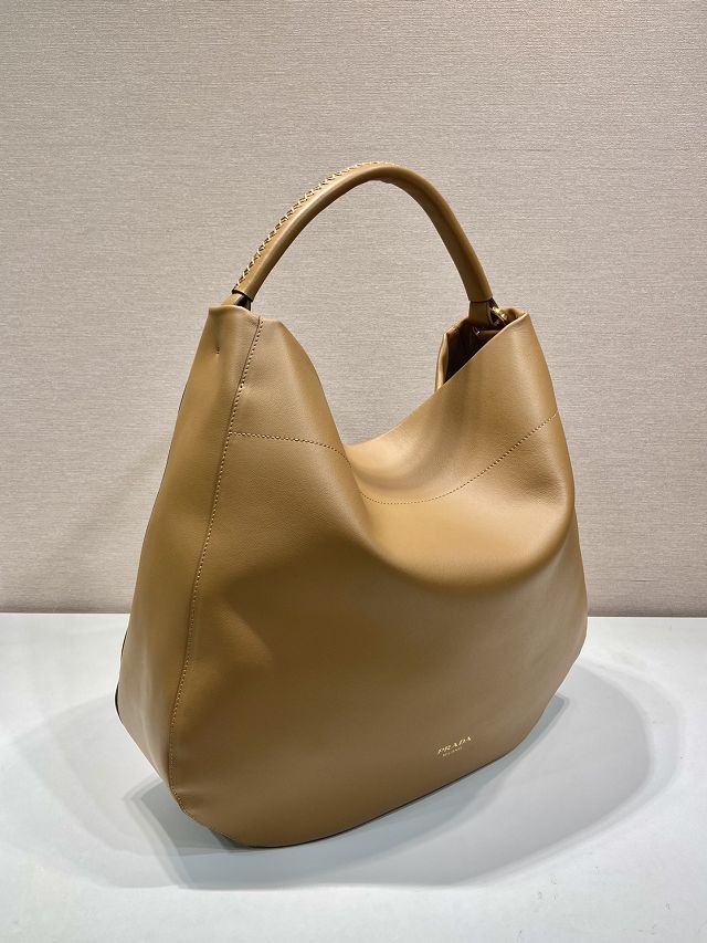 Prada original calfskin large tote bag 1BC219 caramel