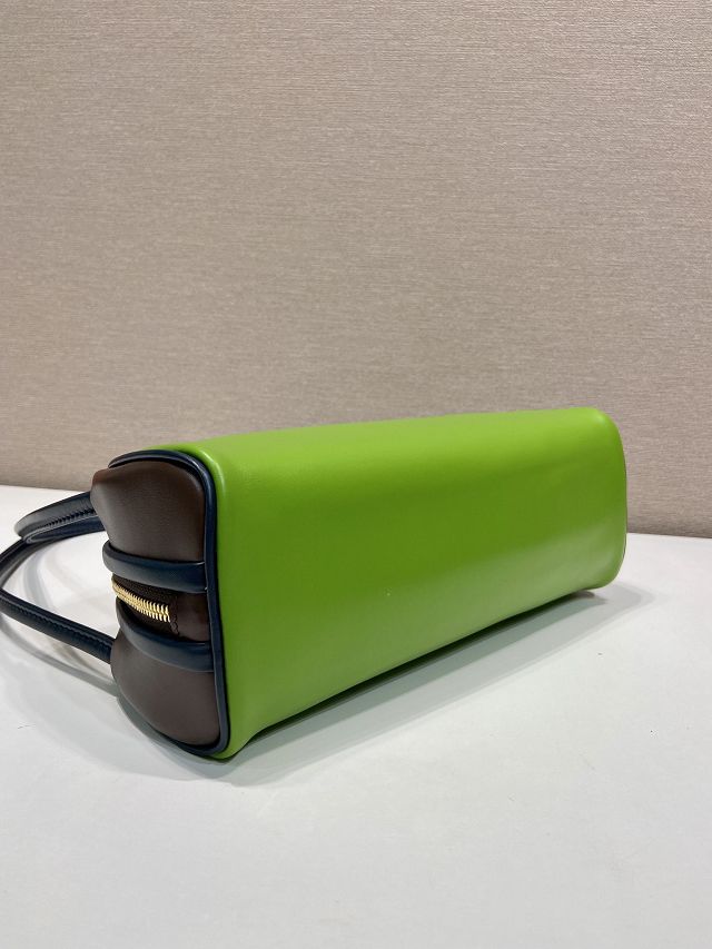 Prada original calfskin shoulder bag 1BC249 green