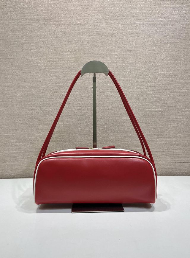 Prada original calfskin shoulder bag 1BC249 red