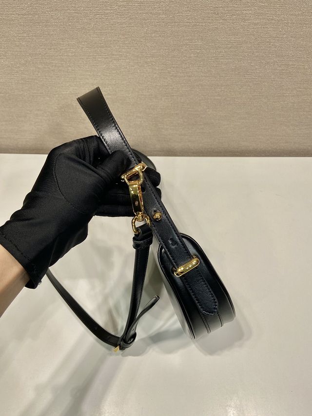 Prada original calfskin arque mini shoulder bag 1BC199 black