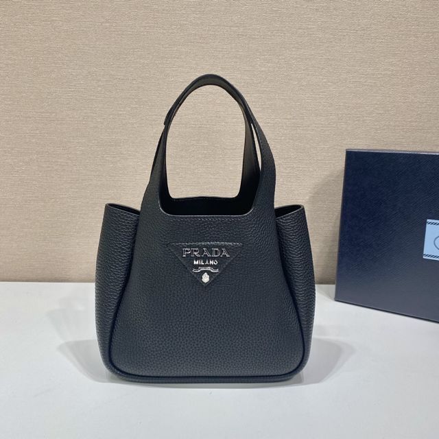 Prada original calfskin mini tote bag 1BA349 black