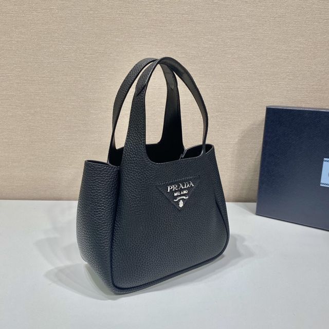 Prada original calfskin mini tote bag 1BA349 black