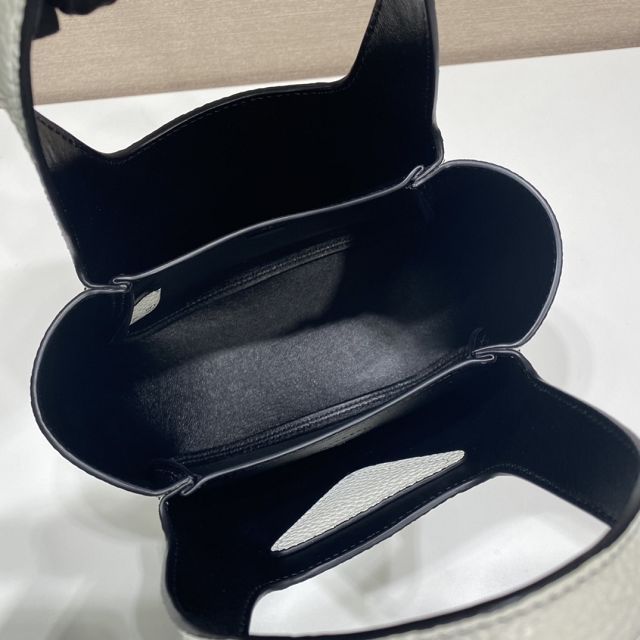 Prada original calfskin mini tote bag 1BA349 white