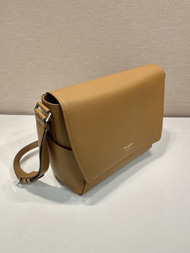 Prada original calfskin shoulder bag 2VD068 caramel