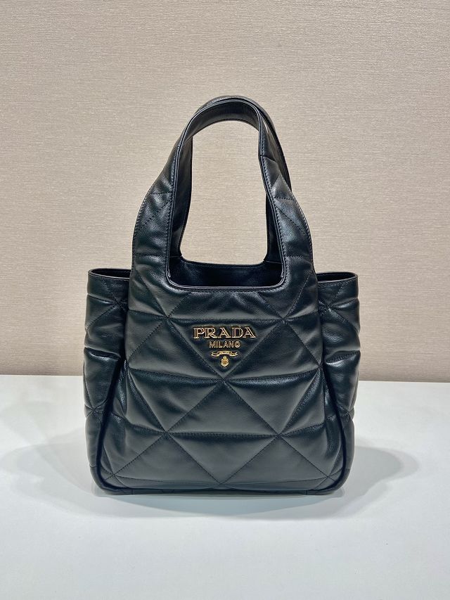 Prada original lambskin small tote bag 1BG335 black