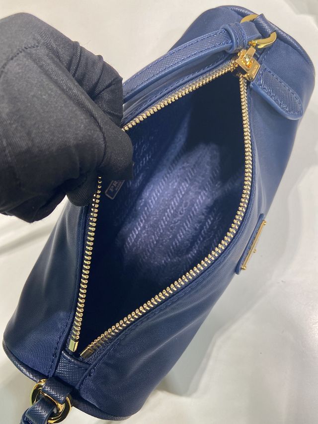 Prada original nylon pouch 1NE058 dark blue