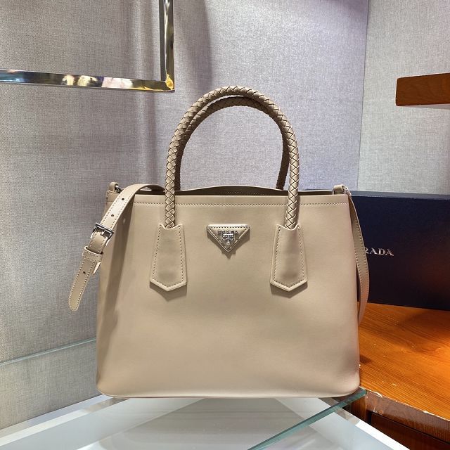 Prada original soft calfskin galleria large bag 1BG775 beige