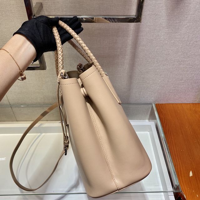 Prada original soft calfskin galleria large bag 1BG775 beige