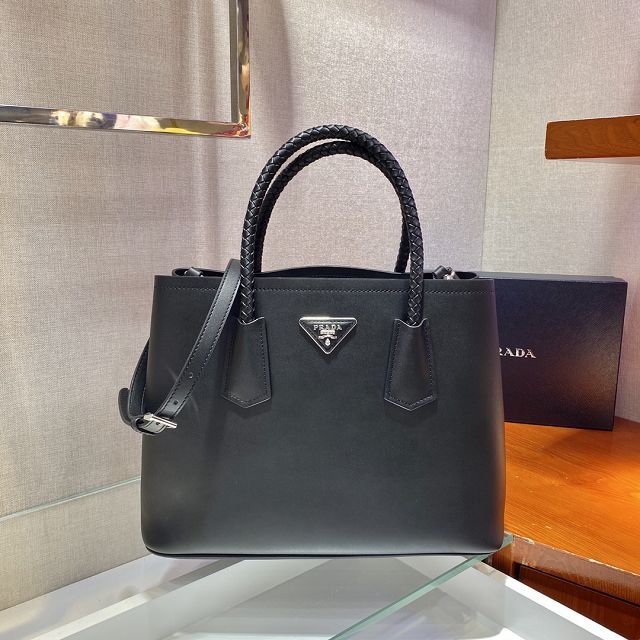 Prada original soft calfskin galleria large bag 1BG775 black