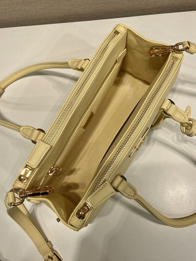 Prada original soft calfskin galleria medium bag 1BA457 yellow