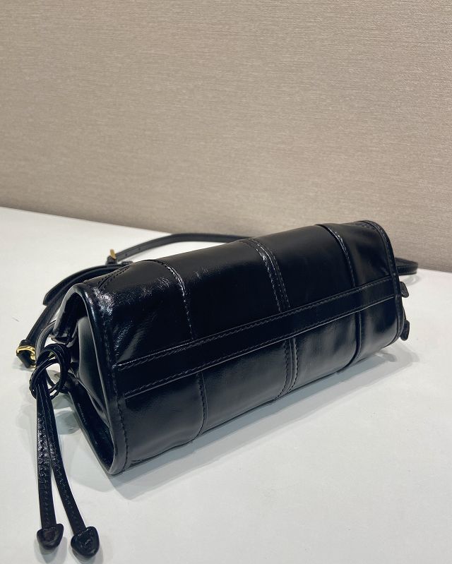 Prada original calfskin bonnie mini tote bag 1BA486 black