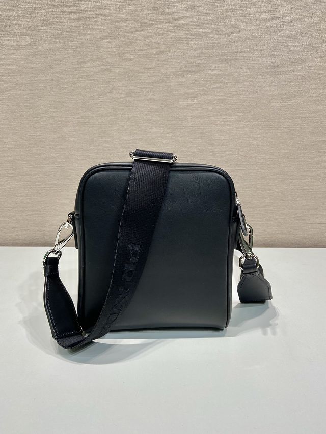 Prada original calfskin mini shoulder bag 2VH168 black