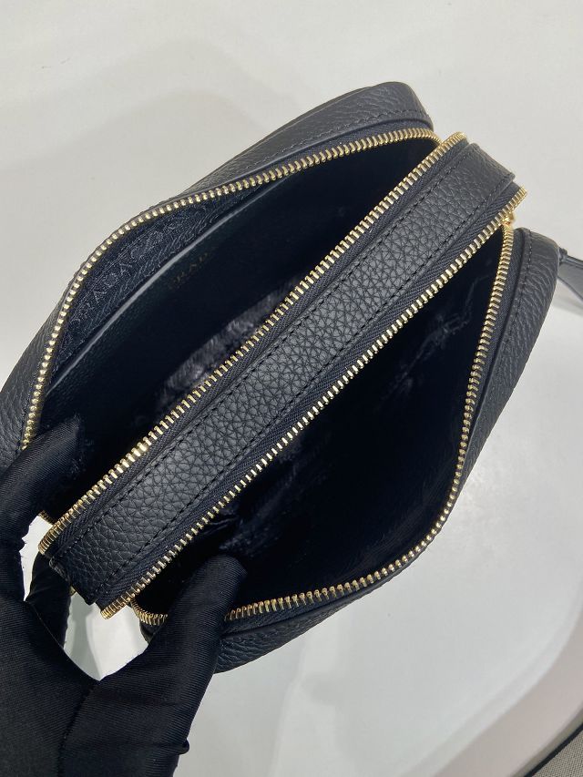 Prada original calfskin small shoulder bag 1BD082 black
