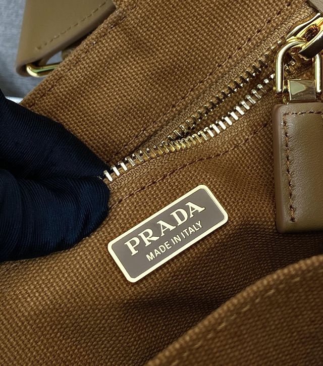 Prada original canvas jardiniere mini handbag 1BA038 tabacco