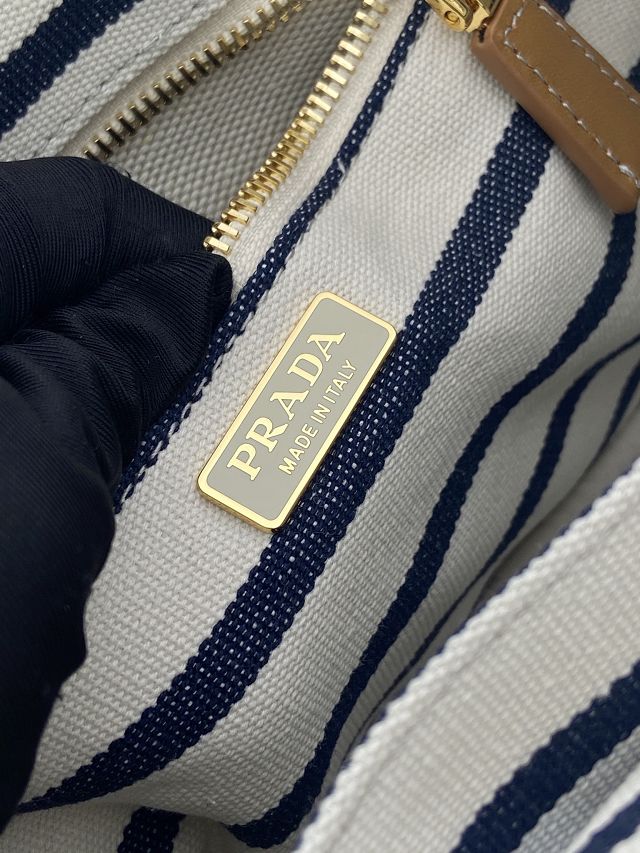 Prada original canvas jardiniere mini handbag 1BA038 white&blue