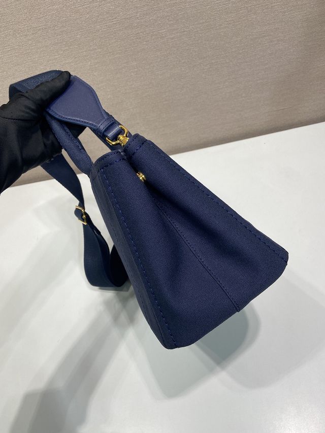 Prada original canvas jardiniere small handbag 1BG464 blue