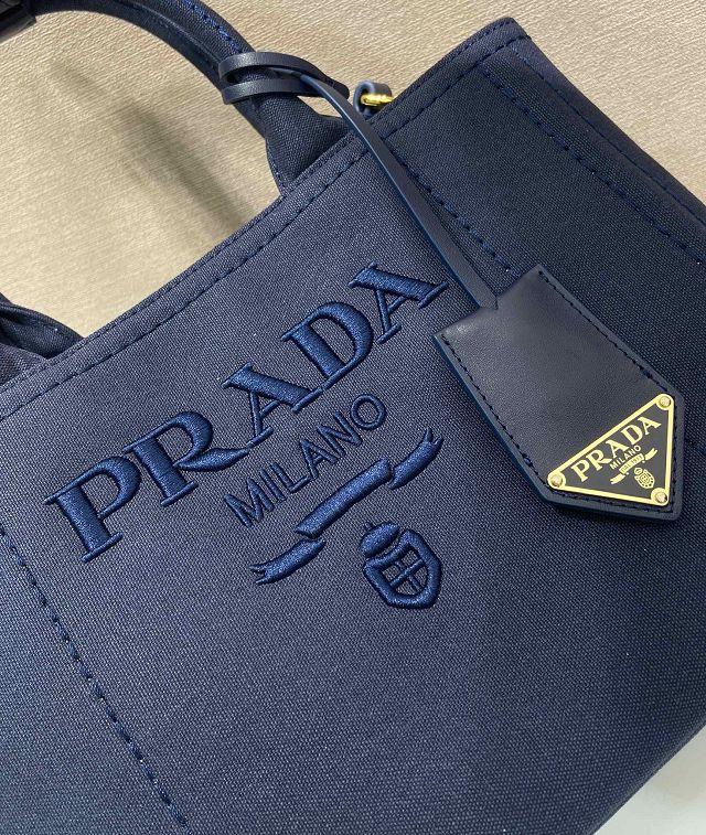 Prada original canvas jardiniere small handbag 1BG464 blue