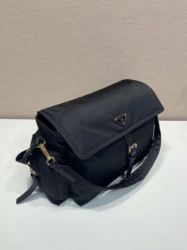 Prada original nylon explore large shoulder bag 1BD391 black