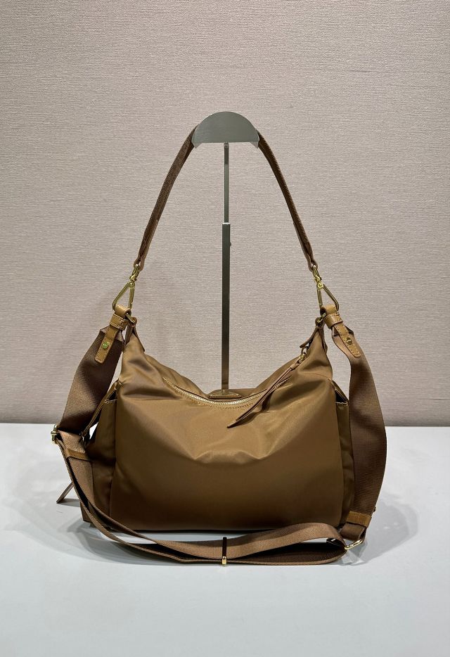 Prada original nylon explore shoulder bag 1BC264 brown